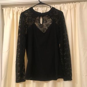 Torrid black lace shirt